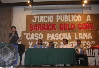 Tribunal  Público sentenció a Barrick Gold Corp. a su expulsión de los territorios de Argentina, Chile y Perú