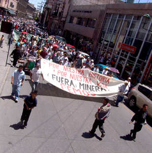 Marcharon en San Luis Potosí contra minera San Xavier y por la liberación de manifestantes