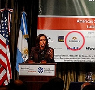 Cristina Kirchner auspiciada por Barrick Gold (agosto 2007)