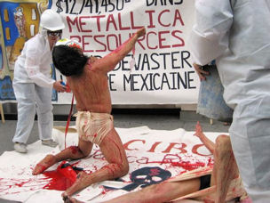 Protesta en Canandá contra Metallica Resources (foto archivo 2007)