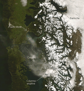 Erupcion del volcan Chaiten