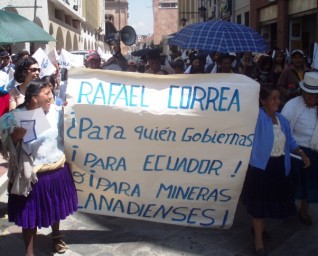Ley Minera moviliza a indígenas y organizaciones sociales de Ecuador