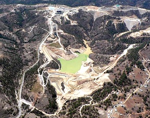 Vista de mina Marlin, en Guatemala.