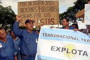 Mineros venezolanos en huelga