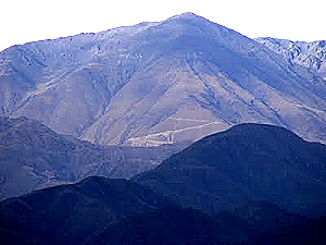 Vista de la exploración minera en Agua Rica