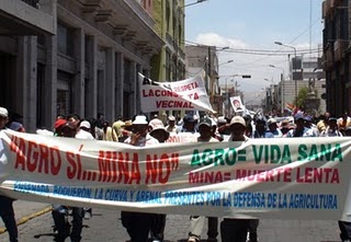 Masiva marcha antiminera en Arequipa
