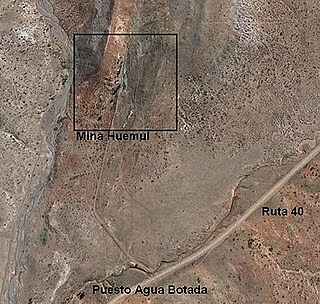 Imágen satelital de mina de uranio Huemul en Mendoza