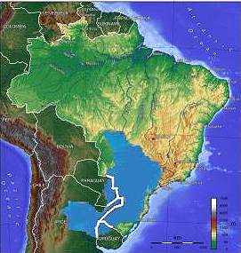 Ubicación del acuífero Guaraní
