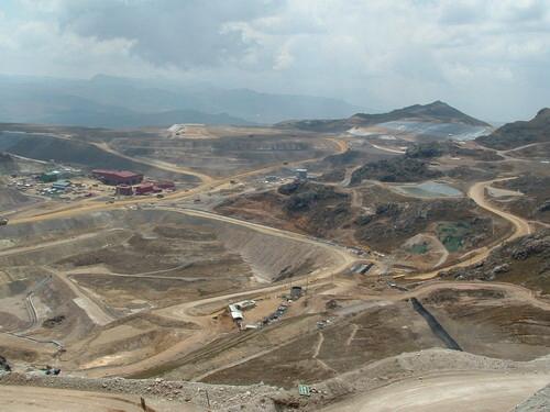 Vista general de la explotación de oro y cobre de Yanacocha