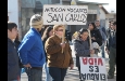 Frente al gobernador hubo marcha antiminera en San Carlos