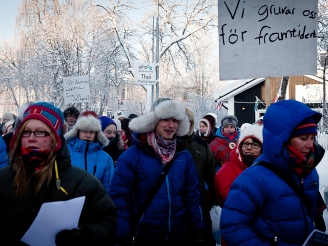 Manifestaron en Estocolmo contra el extractivismo en su país y en el extranjero