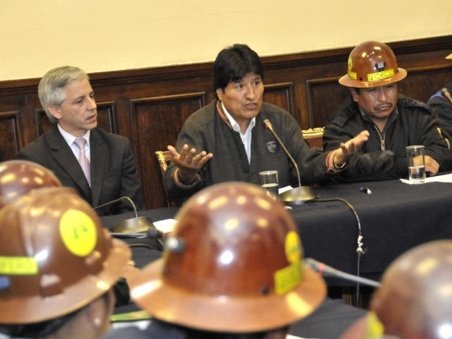 El presidente de Bolivia presenta proyecto de nueva ley minera
