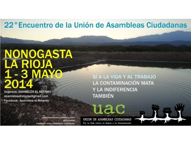En Nonogasta se hará el 22° Encuentro de la Unión de Asambleas Ciudadanas