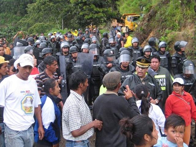 Minera estatal entra a Intag y Pacto con la fuerza policial