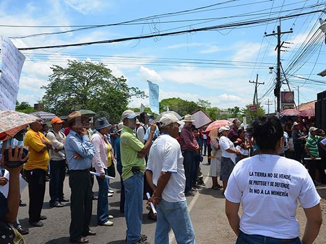 Pobladores de muncipios de Choluteca protestan contra explotación minera