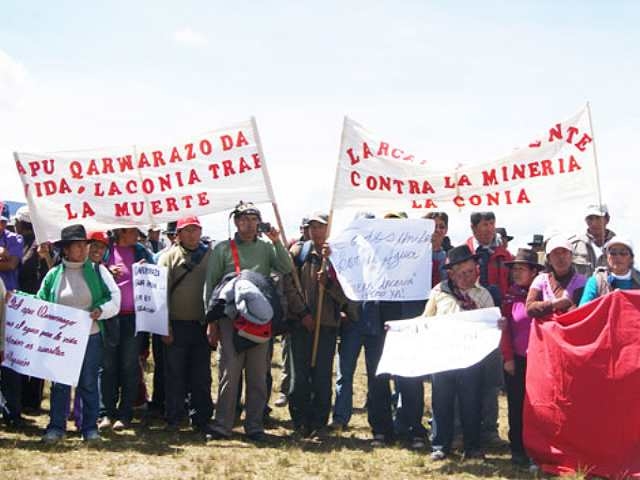 Comunidades del Valle del Sondondo en paro contra minera