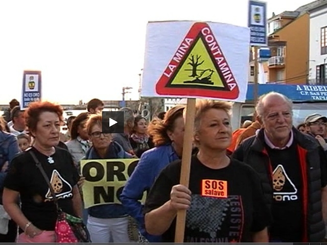 Manifestación silenciosa en Tapia contra la mina de oro