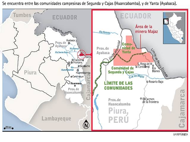 Ronderos rechazan consultora de proyecto minero Río Blanco