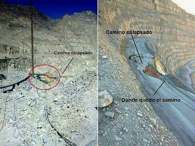 Derrumbe según Minera La Alumbrera: “Evento geotécnico de deformación por asentamiento en rampa principal de mina activa”