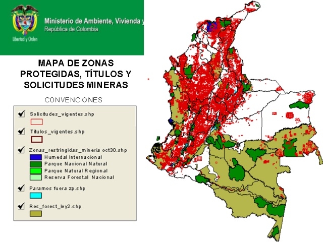 Decreto colombiano regula títulos mineros beneficiando a grandes empresas