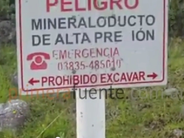 Se rompió el mineraloducto de Minera La Alumbrera por la crecida del río Cochuna