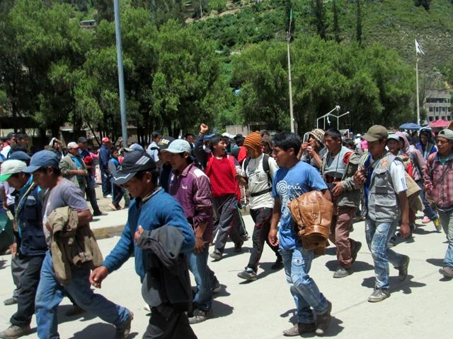 El distrito de Ocobamba rechazó actividad minera con paro