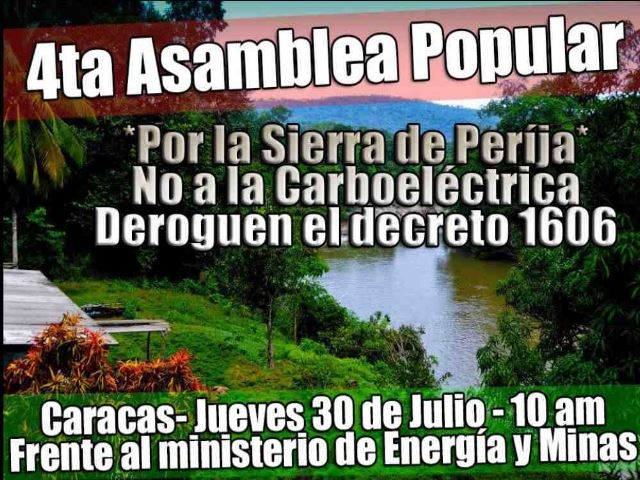 Venezuela: NO a la minería del carbón y las carboeléctricas