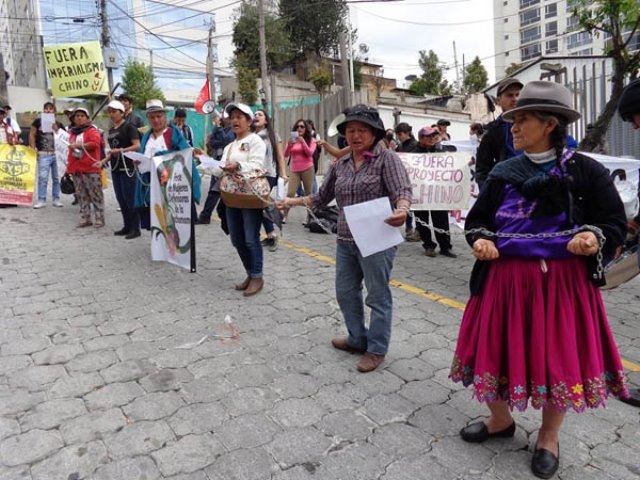 Protestas contra la minería en Quito