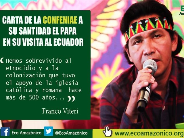 Gobiernos, mineras y petroleras: Indígenas ecuatorianos emitieron una carta al Papa Francisco