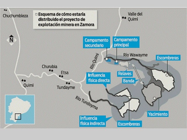 Arranca en manos chinas el polémico primer proyecto minero a gran escala en Ecuador