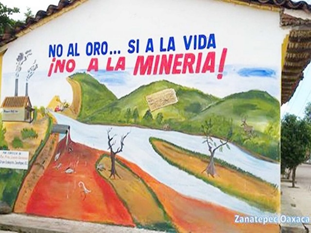 En Zanatepec difunden efectos negativos de la minería con murales