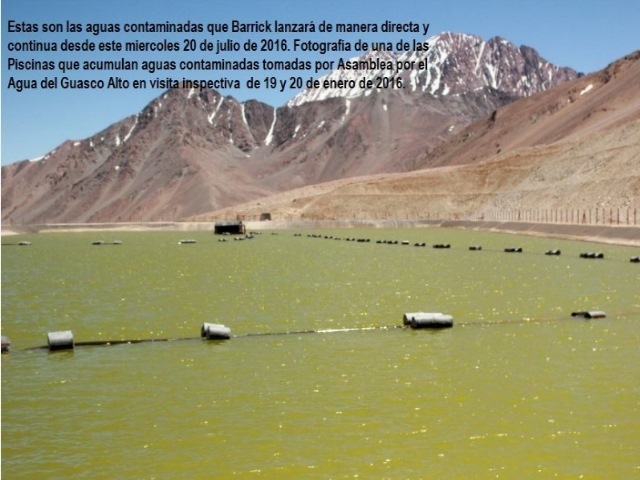 Barrick lanzará aguas contaminadas y material nuclear desde Pascua Lama