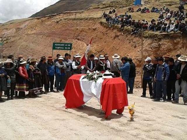 Velan a comunero asesinado en protesta en el camino de acceso a minera Las Bambas