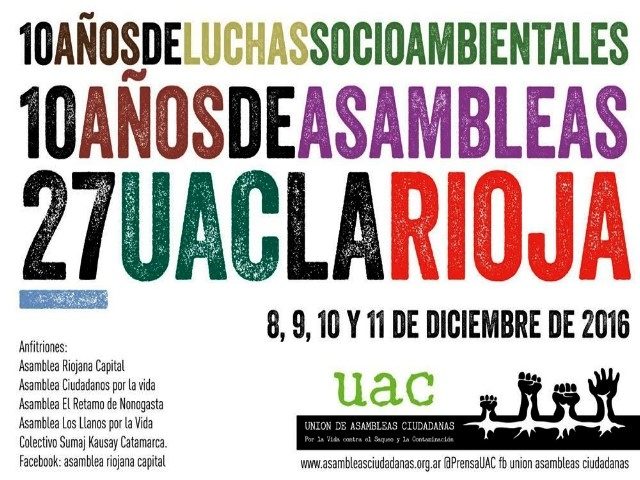 Viene el 27° Encuentro de la Unión de Asambleas Ciudadanas: 10 años de resistencia, luchas socioambientales y asambleas