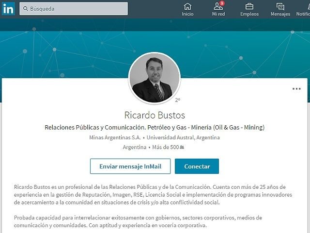 El gerente de comunicaciones de Minas Argentinas/Yamana Gold contratado en Radio Nacional Esquel