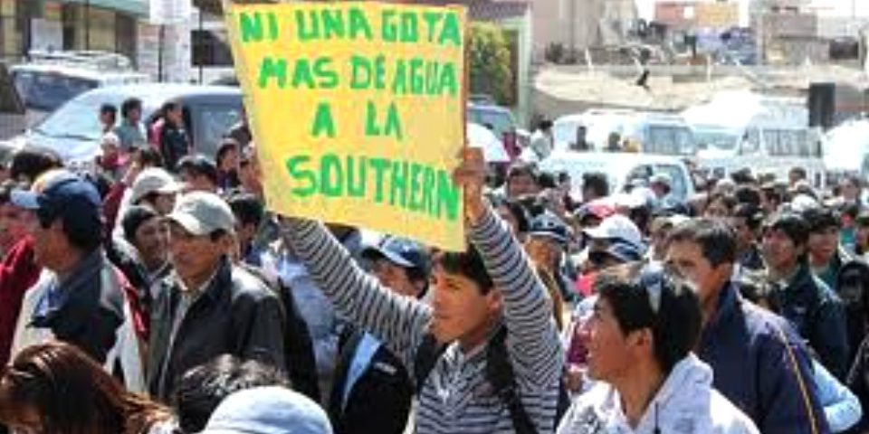 Responsabilizan a minera Southern Copper de trasvase de agua hacia Tacna