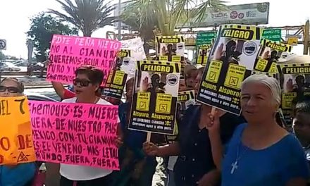 Pobladores manifestaron contra la instalación de la planta de cianuro 