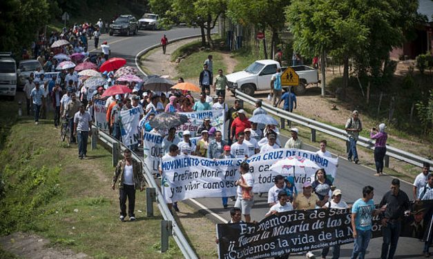 Movilización contra minera Condor Gold en Nicaragua
