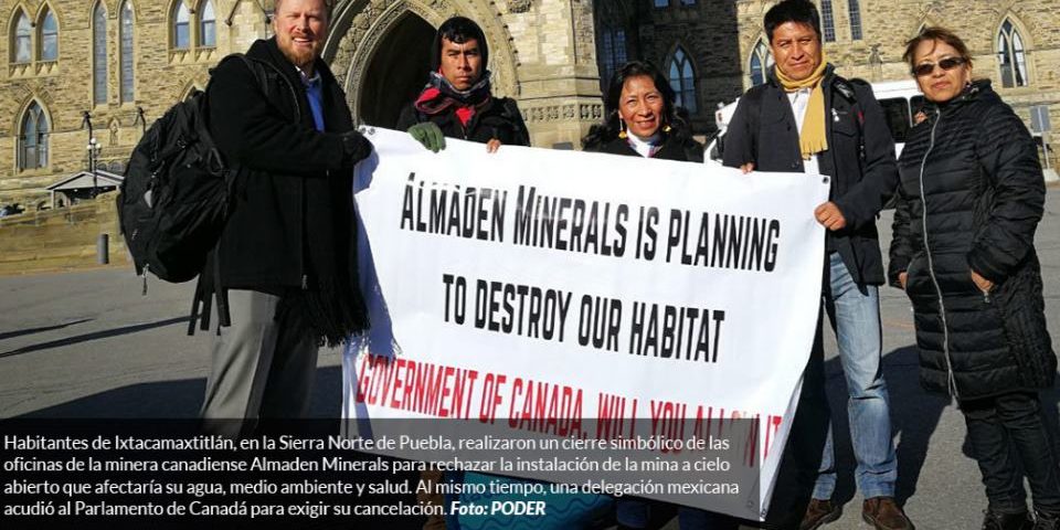 Poblanos piden cerrar mina ante parlamentarios de Canadá