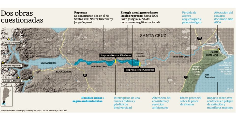 Glaciólogos internacionales se oponen a la construcción de las represas en Santa Cruz