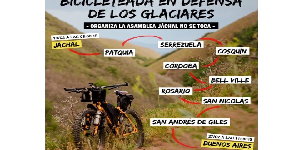 Gran bicicleteada desde Jachal a Buenos Aires para defender la ley de glaciares